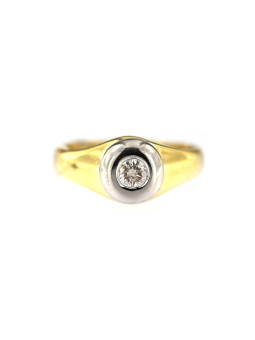 Geltono aukso sužadėtuvių žiedas su briliantu DGBR05-08