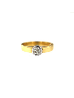 Geltono aukso sužadėtuvių žiedas su briliantu DGBR05-10