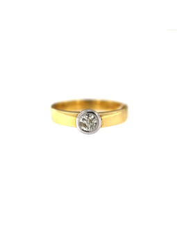 Yellow gold engagement ring with diamond DGBR05-10
