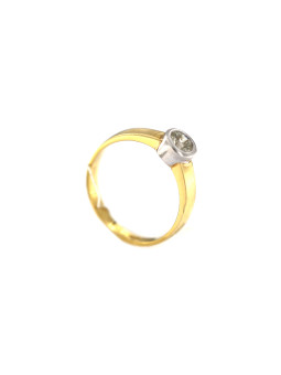 Geltono aukso sužadėtuvių žiedas su briliantu DGBR05-10