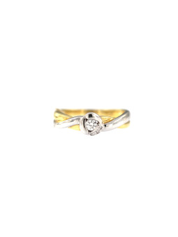 Yellow gold engagement ring with diamond DGBR05-11