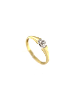 Geltono aukso sužadėtuvių žiedas su briliantu DGBR05-13