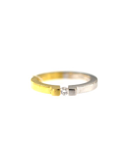 Geltono aukso sužadėtuvių žiedas su briliantu DGBR06-03