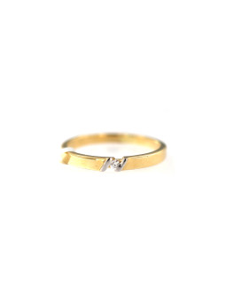 Geltono aukso sužadėtuvių žiedas su briliantu DGBR07-01