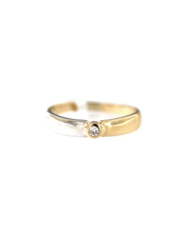 Yellow gold engagement ring with diamond DGBR07-03