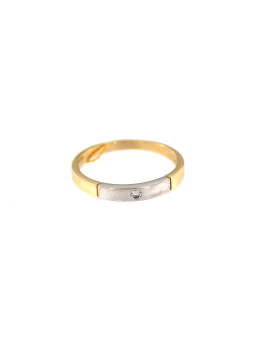 Geltono aukso sužadėtuvių žiedas su briliantu DGBR07-06