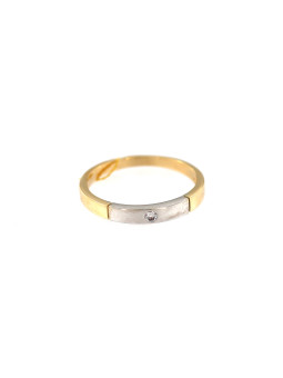 Yellow gold engagement ring with diamond DGBR07-06