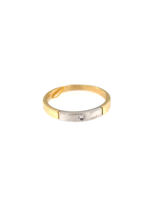 Yellow gold engagement ring with diamond DGBR07-06