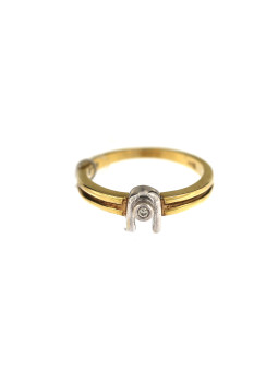 Geltono aukso sužadėtuvių žiedas su briliantu DGBR07-10