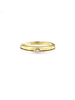 Geltono aukso sužadėtuvių žiedas su briliantu DGBR07-11