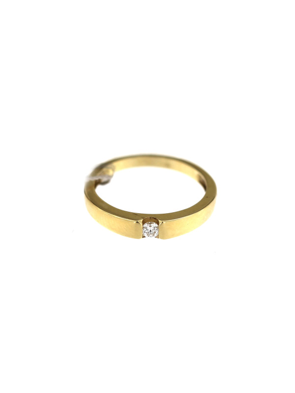 Yellow gold engagement ring with diamond DGBR07-13