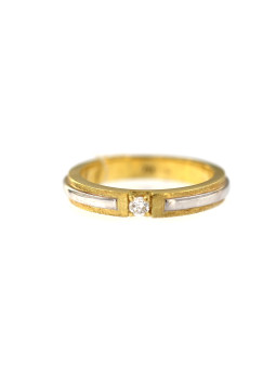 Yellow gold engagement ring with diamond DGBR07-15
