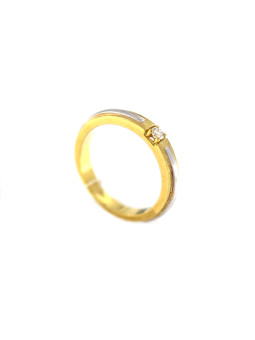 Geltono aukso sužadėtuvių žiedas su briliantu DGBR07-15