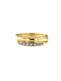 Yellow gold engagement ring with diamonds DGBR08-02