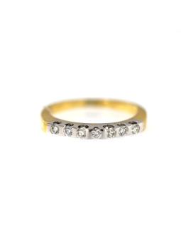 Geltono aukso žiedas su briliantais DGBR08-03