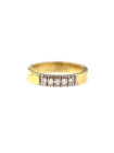 Yellow gold ring with diamonds DGBR08-04 