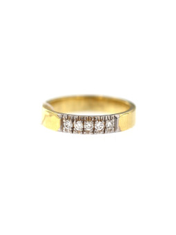 Geltono aukso žiedas su briliantais DGBR08-04