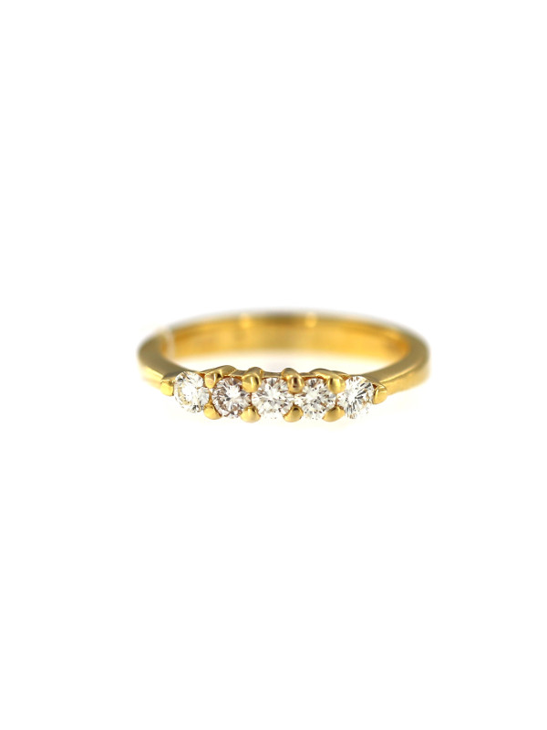 Yellow gold ring with diamonds DGBR08-05