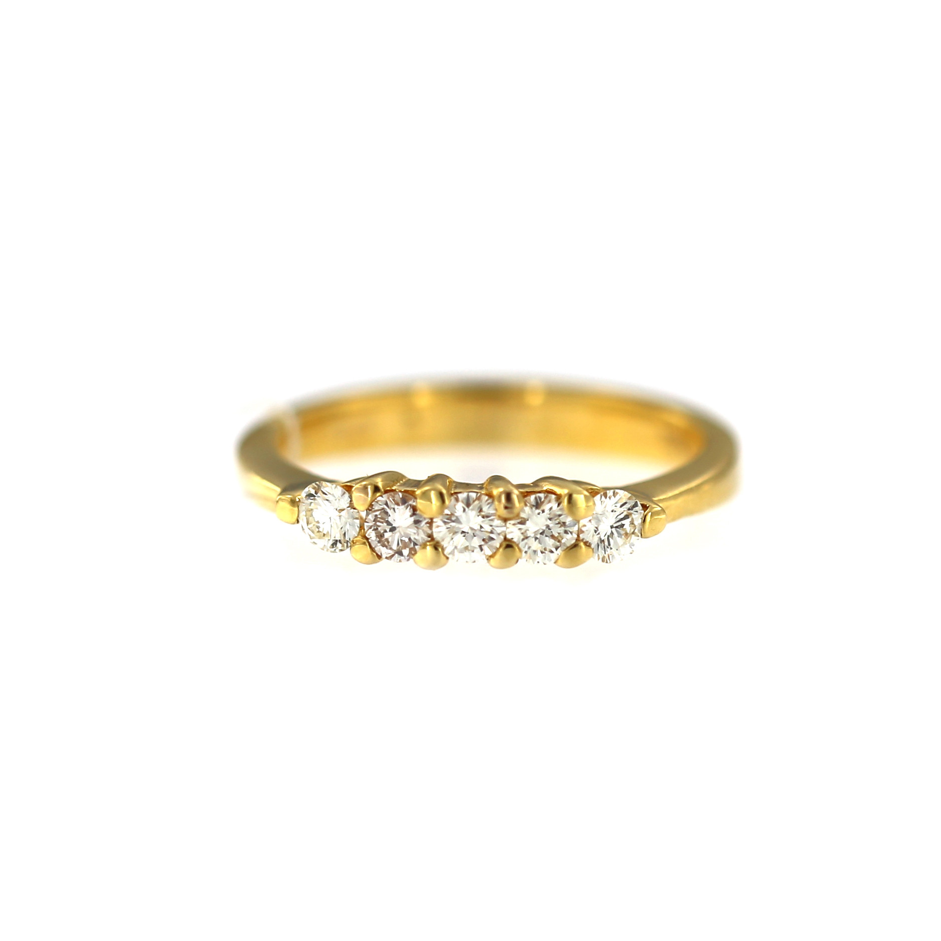 Yellow gold ring with diamonds DGBR08-05