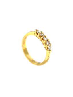 Yellow gold ring with diamonds DGBR08-05