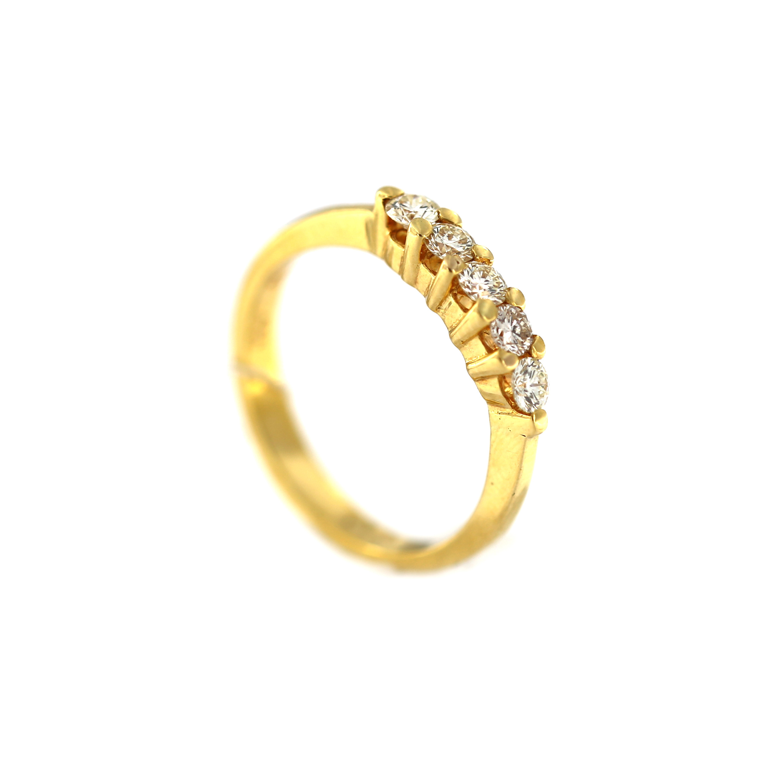Yellow gold ring with diamonds DGBR08-05
