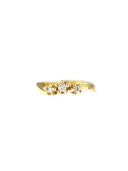 Geltono aukso žiedas su briliantais DGBR08-06