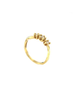Yellow gold ring with diamonds DGBR08-06