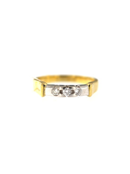 Yellow gold ring with diamonds DGBR08-08