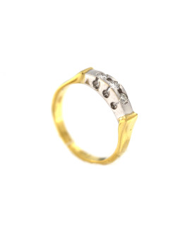 Yellow gold ring with diamonds DGBR08-08