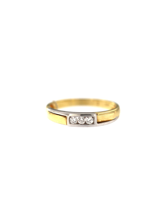 Yellow gold ring with diamonds DGBR08-09