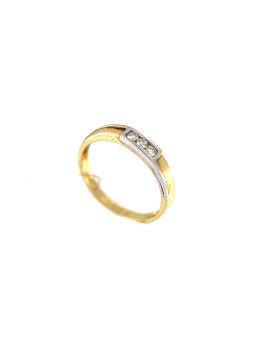 Geltono aukso žiedas su briliantais DGBR08-09