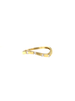 Geltono aukso žiedas su briliantais DGBR08-10