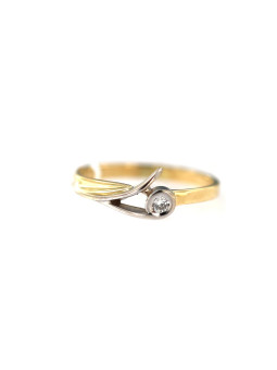 Yellow gold ring with diamond DGBR09-01