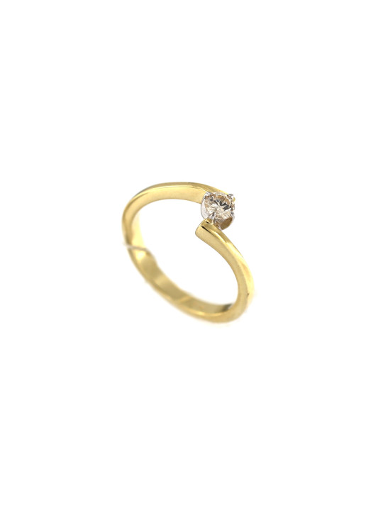 Yellow gold engagement ring with diamond DGBR09-09