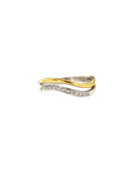Yellow gold ring with diamonds DGBR10-01