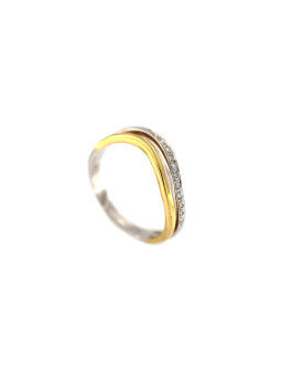 Yellow gold ring with diamonds DGBR10-01