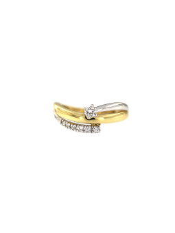 Yellow gold ring with diamonds DGBR10-02