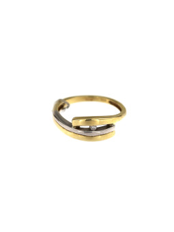 Geltono aukso žiedas su briliantu DGBR10-04