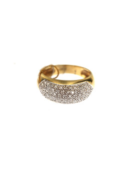 Geltono aukso žiedas su briliantais DGBR11-05