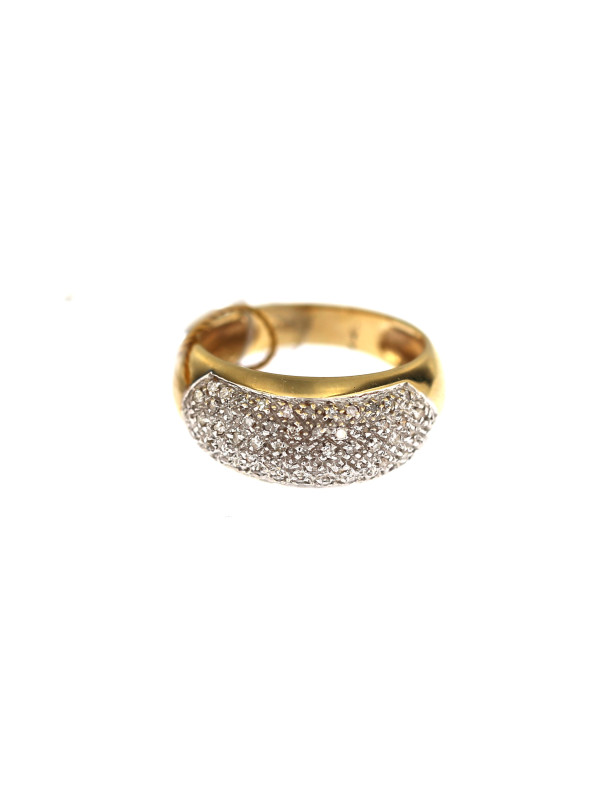 Yellow gold ring with diamonds DGBR11-05