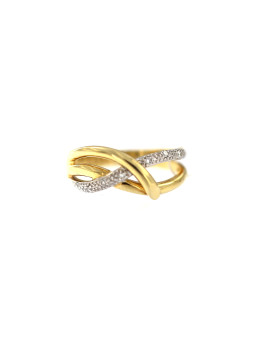 Yellow gold ring with diamonds DGBR11-11
