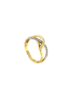 Yellow gold ring with diamonds DGBR11-11