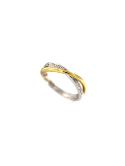 Yellow gold ring with diamonds DGBR11-15