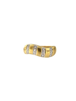 Geltono aukso žiedas su briliantais DGBR11-16
