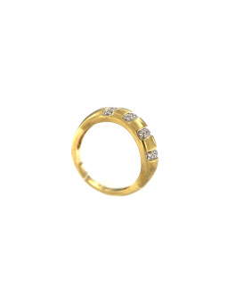 Yellow gold ring with diamonds DGBR11-16