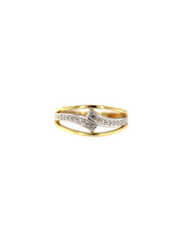 Yellow gold ring with diamonds DGBR11-17