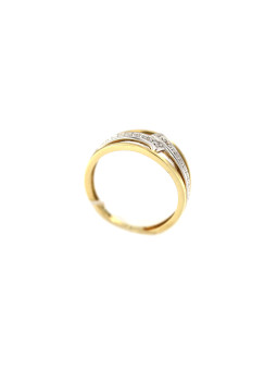 Yellow gold ring with diamonds DGBR11-17