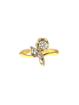 Yellow gold ring with diamonds DGBR11-18