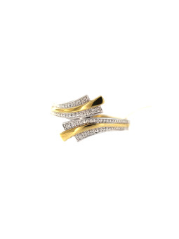 Yellow gold ring with diamonds DGBR11-20
