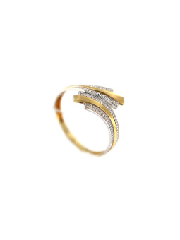 Yellow gold ring with diamonds DGBR11-20